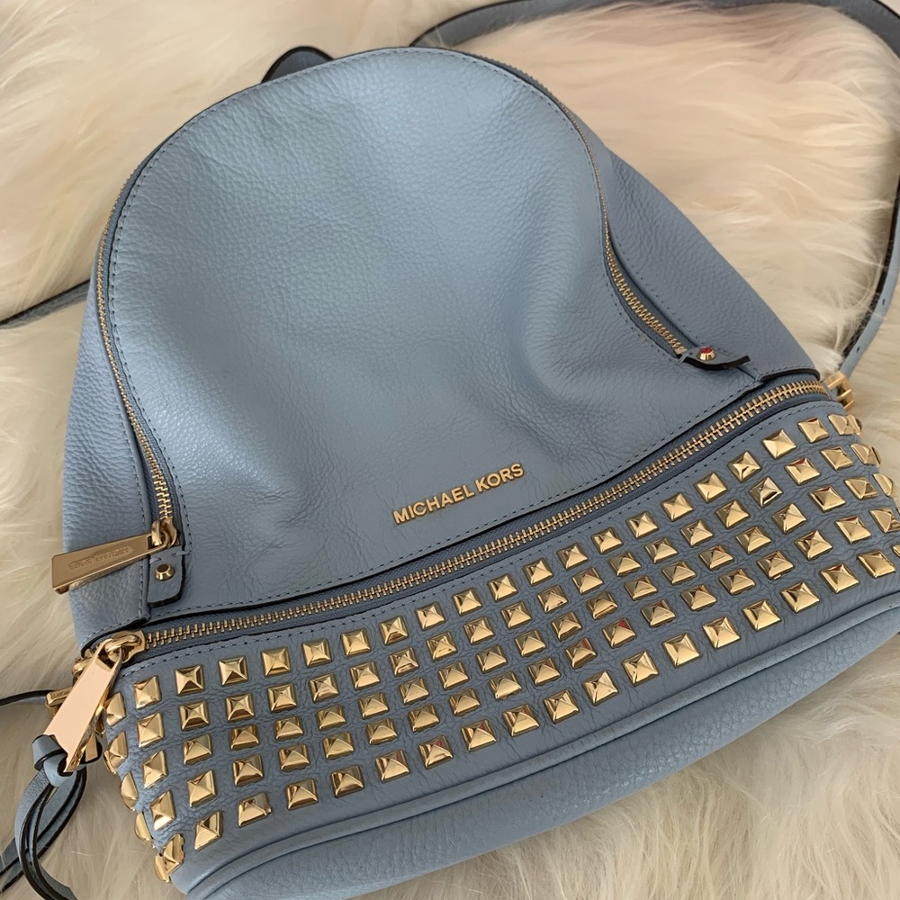 Michael Kors Leather Backpack, medium with studs
